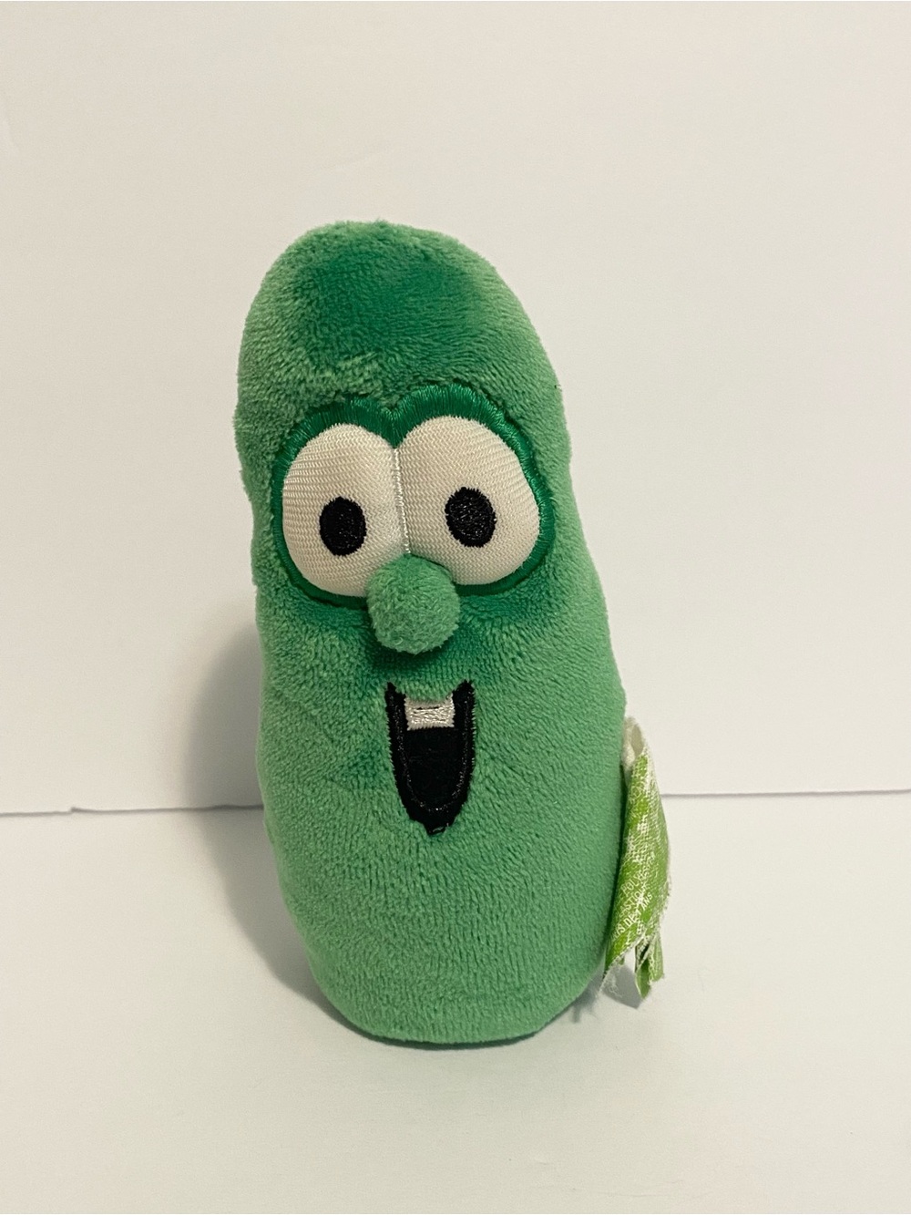 Veggie Tales Larry Cucumber Plush Yellow Hat Toy Stuffed Animal Big Idea Vintage